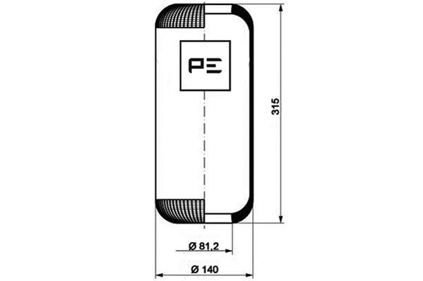 PE AUTOMOTIVE Кожух пневматической рессоры 084.089-70A